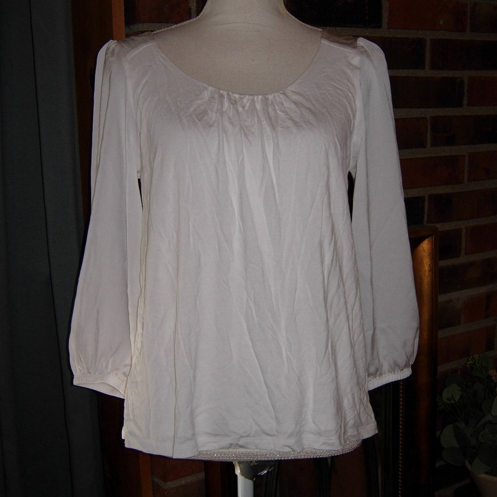 Banana Republic White Tie Back Top XS